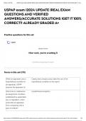 USPAP exam &vert;2024 UPDATE &vert;REAL EXAM QUESTIONS AND VERIFIED ANSWERS&sol;ACCURATE SOLUTIONS &vert;GET IT 100&percnt; CORRECT&excl;&excl; ALREADY GRADED A&plus;