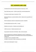 TEST ANSWERS MED AIDE STUDY GUIDE