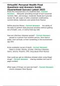VirtualSC Personal Health Final Questions and Answers Guide &lpar;Guaranteed Succes&rpar; Latest 2025
