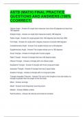 ASTB &lpar;MATH&rpar; FINAL PRACTICE QUESTIONS AND ANSWERS &lpar;100&percnt; CCORRECT&rpar; 