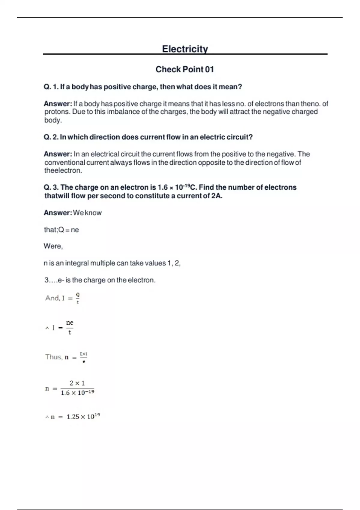 CLASS 10 SCIENCE CHAPTER 11 QUESTION ANSWER ELECTRICITY PDF visual data 6