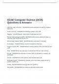 GCSE Computer Science &lpar;OCR&rpar;  Questions & Answers