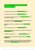 Soccer Officiating Final exam with correct answers