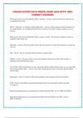 COG220 ACCESS DATA MODEL EXAM 2024 WITH 100&percnt;  CORRECT ANSWERS