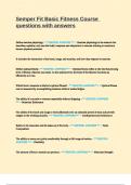 Semper Fit Basic Fitness Course questions with answers