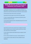 NURS 280 Chronic and Pal Care Exam 1 Questions and Answers 2025