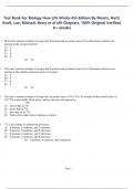 Test Bank For Biology How Life Works 4th Edition By Morris&comma; Hartl&comma; Knoll&comma; Lue&comma; Michael&comma; Berry et al &lpar;All Chapters&comma; 100&percnt; Original Verified&comma; A&plus; Grade&rpar;