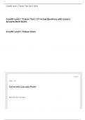  Crossfit Level 1 Trainer Test&vert;137 Actual Questions with Correct Answers&lpar;2024-2025&rpar;