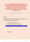 RN ATI COMPREHENSIVE PREDICTOR EXAM &vert; LATEST TEST BANK WITH NGN QUESTIONS &vert; COMPLETE EXAM WITH 120 QUESTIONS&comma; CORRECT DETAILED ANSWERS&comma; AND RATIONALES &lpar;VERIFIED&rpar; &vert; ALREADY GRADED A&plus; &vert; BRAND NEW&period;