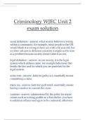 Criminology WJEC Unit 2 exam solution
