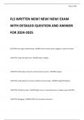 FLS WRITTEN NEW&excl; NEW&excl; NEW&excl; EXAM WITH DETAILED QUESTION AND ANSWER FOR 2024-2025