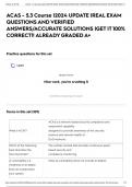 ACAS - 5&period;3 Course &vert;2024 UPDATE &vert;REAL EXAM QUESTIONS AND VERIFIED ANSWERS&sol;ACCURATE SOLUTIONS &vert;GET IT 100&percnt; CORRECT&excl;&excl; ALREADY GRADED A&plus;