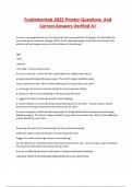 Fundamentals 2023 Proctor Questions  And Correct Answers Verified A&plus;