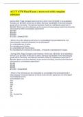 ACCT 4370 Final Exam &vert; Answered with complete solutions