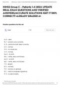 NIHSS Group C - Patients 1-6 &vert;2024 UPDATE &vert;REAL EXAM QUESTIONS AND VERIFIED ANSWERS&sol;ACCURATE SOLUTIONS &vert;GET IT 100&percnt; CORRECT&excl;&excl; ALREADY GRADED A&plus;