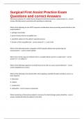 Surgical First Assist Practice Exam Questions and correct Answers
