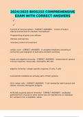 2024&sol;2025 BIOS255 COMPREHENSIVE EXAM WITH CORRECT ANSWERS