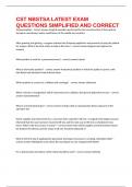 CST NBSTSA LATEST EXAM QUESTIONS SIMPLIFIED AND CORRECT