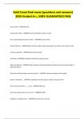 Gold Coast final exam &lpar;questions and answers&rpar;  2024 Graded A&plus;&semi;&semi; 100&percnt; GUARANTEED PASS