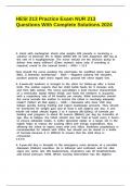 HESI 213 Practice Exam NUR 213 Questions With Complete Solutions 2024&period;