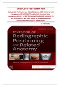 COMPLETE TEST BANK FOR Radiographic Positioning and Related Anatomy&comma; 11th Edition by John Lampignano&comma; MEd&comma; RT&lpar;R&rpar; &lpar;CT&rpar; and Leslie E&period; Kendrick&comma; &lpar;John Lampignano&comma; 2024&rpar;&vert;&vert; LATEST EDITION WITH VERIFIED ANSWERS TO ALL CHAPTERS &lbrace;01 -20&rcub;&period;100&percnt; GRADE A&plus; TO RADIOGRA