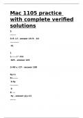 Mac 1105 practice with complete verified solutions&period;