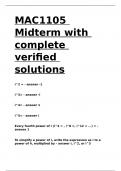 MAC1105 Midterm with complete verified solutions&period;