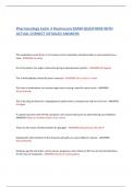 Pharmacology Exam 3 Rasmussen EXAM QUESTIONS WITH  ACTUAL CORRECT DETAILED ANSWERS