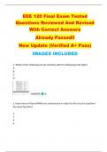 EEE 120 Final Exam Tested  Questions Reviewed And Revised  With Correct Answers  Already Passed&excl;&excl;  New Update &lpar;Verified A&plus; Pass&rpar;  IMAGES INCLUDED 