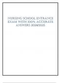 Exam &lpar;elaborations&rpar; Nursing school entrance