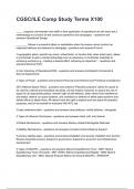 CGSC&lowbar;ILE Comp Study Terms X100 Questions and answers