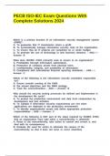 PECB ISO-IEC Exam Questions With Complete Solutions 2024&period;