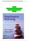 Test Bank - Psychiatric Nursing&colon; Contemporary Practice&comma; 7th Edition &lpar;Ann Boyd&comma; 2022&rpar;&comma; Chapter 1-43 &vert; All Chapters