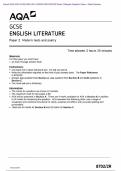 Actual 2024 AQA GCSE ENGLISH LITERATURE 8702&sol;2R Paper 2 Merged Question Paper &plus; Mark Scheme