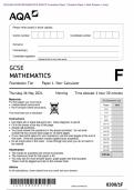 &period; 2024 AQA GCSE MATHEMATICS 8300&sol;1F Foundation Paper 1 Question Paper &plus; Mark Scheme &plus; Insert