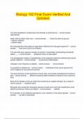  Biology 152 Final Exam Verified And Updated&period;