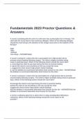 Fundamentals 2023 Proctor Questions & Answers