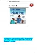  Full  Test Bank for Fundamentals of Nursing 10th Edition by by Carol Taylor&comma; Pamela Lynn & Jennifer L Bartlett&comma; All Chapter 1-47&vert;ISBN&colon; 9781975168162 &vert;updated version  A&plus;