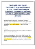 PN ATI MED SURG EXAM &vert;  &lpar;RATIONALES AVAILABLE&rpar; NEWEST  ACTUAL EXAM COMPREHENSIVE  QUESTIONS AND VERIFIED ANSWERS  GRADED A&plus; &vert; 100&percnt; CORRECT &vert; 2024  UPDATE&excl;&excl;