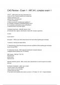 CAS Review - Exam 1 - NR 341&comma; complex exam 1 - NR 341 &sol; NR341 &lpar;Latest 2025&sol; 2026 Update&rpar; Questions and Verified Answers &vert;100&percnt; Correct&vert; Grade A&plus; 