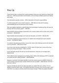 Rise Up &lpar;Latest 2024&sol; 2025 Update&rpar; Questions and Verified Answers &vert;100&percnt; Correct&vert; Grade A&plus; 