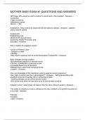 MOTHER BABY EXAM -1 QUESTIONS AND ANSWERS