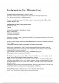 Family Medicine End of Rotation Exam &lpar;Latest 2024&sol; 2025 Update&rpar; Questions and Verified Answers &vert;100&percnt; Correct&vert; Grade A&plus; 