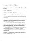 Emergency Medicine EOR Exam &lpar;Latest 2024&sol; 2025 Update&rpar; Questions and Verified Answers &vert;100&percnt; Correct&vert; Grade A&plus; 