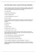MOTHER BABY EXAM 4 QUESTIONS AND ANSWERS