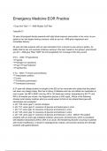 Emergency Medicine EOR Practice &lpar;Latest 2024&sol; 2025 Update&rpar; Questions and Verified Answers &vert;100&percnt; Correct&vert; Grade A&plus; 