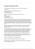 Emergency Medicine EOR &lpar;Latest 2024&sol; 2025 Update&rpar; Questions and Verified Answers &vert;100&percnt; Correct&vert; Grade A&plus; 