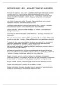 MOTHER BABY HESI - -1 QUESTIONS ND ANSWERS