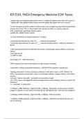 ER EOR&comma; PAEA Emergency Medicine EOR Topics &lpar; 2024&sol; 2025&rpar; Questions and Verified Answers &vert;100&percnt; Correct&vert; Grade A&plus; 