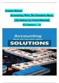 Solution Manual for Accounting What The Numbers Mean&comma; 13th Edition By David Marshall&comma; Complete Chapters 1 - 16 &lpar;Verified by Experts&rpar;